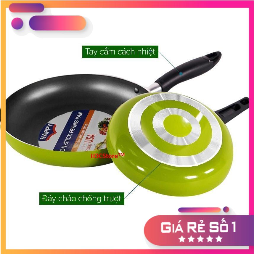 [ Hot Sale ] Chảo chống dính cao cấp HAPPY 28 cm màu xanh dùng cho nhiều loại bếp trừ bếp từ và bếp điện - Gia dụng H3C Store