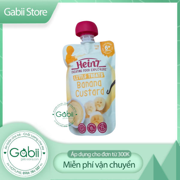 [BÉ 6 THÁNG] VÁNG SỮA HEINZ CHUỐI - TÚI 120GR - GABII STORE