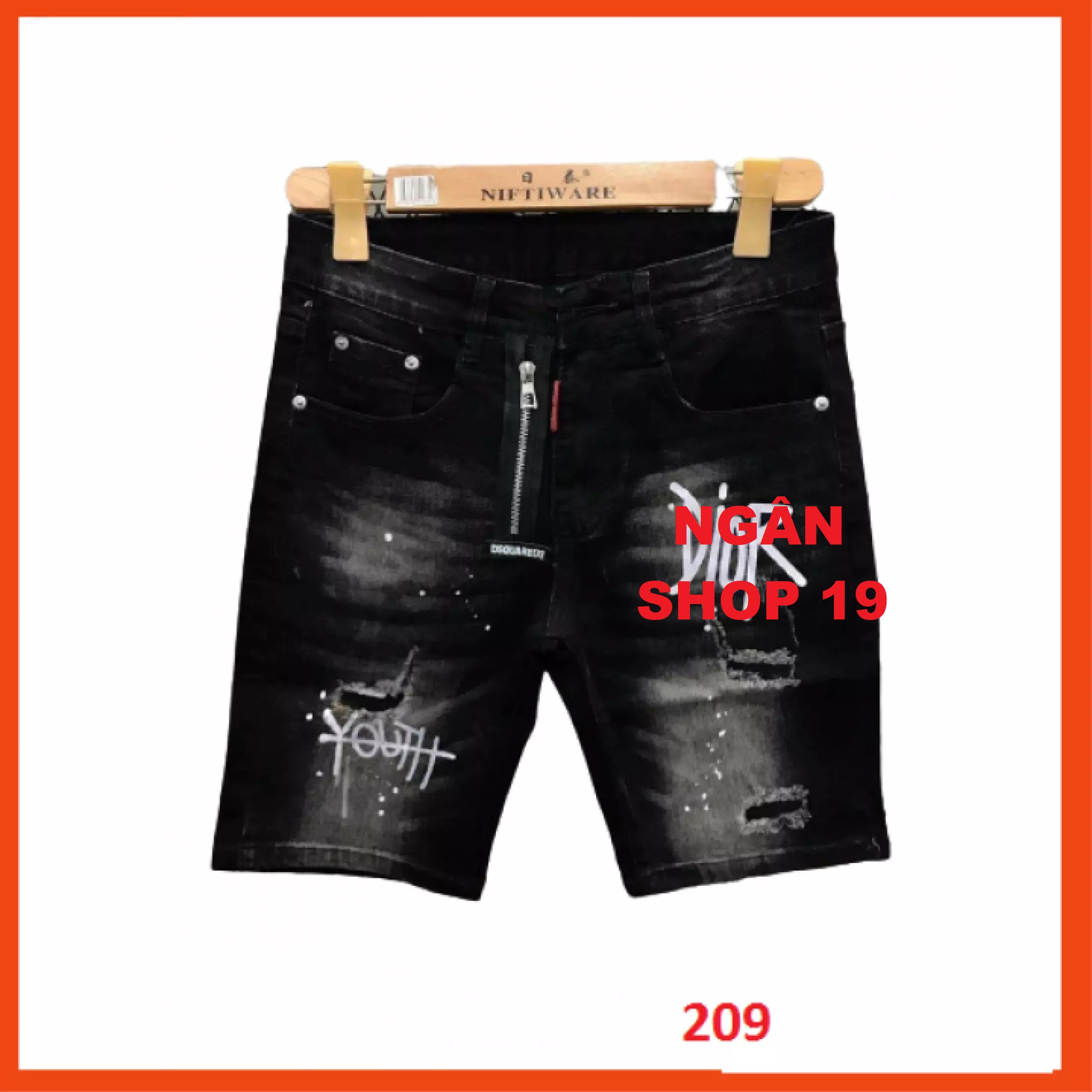 [HCM]QUẦN SHORT JEAN NAM CHẤT BÒ THỜI TRANG CAO CẤP NGÂN SHOP MS209