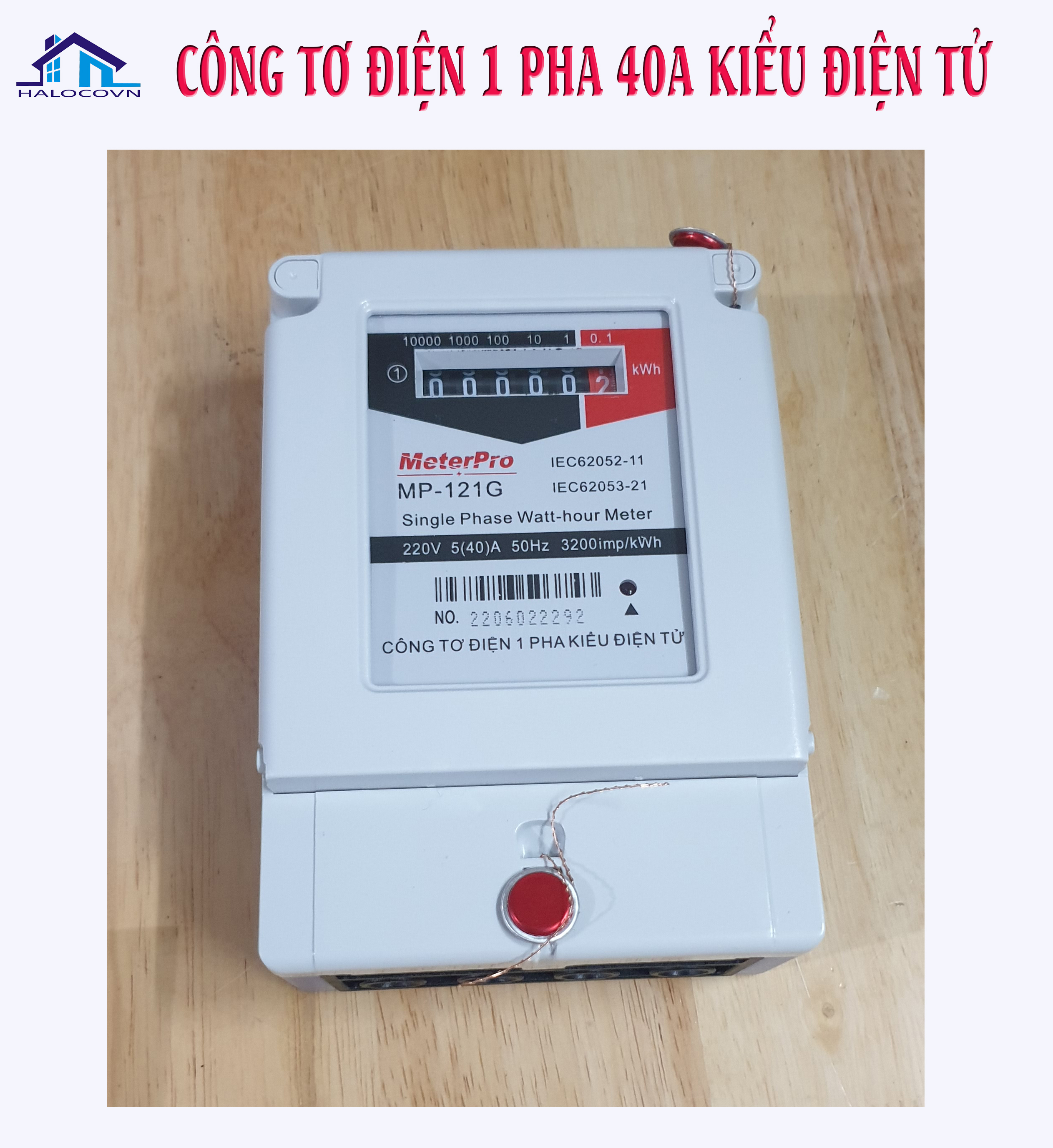 Công tơ điện 1 pha 40A kiểu điện tử