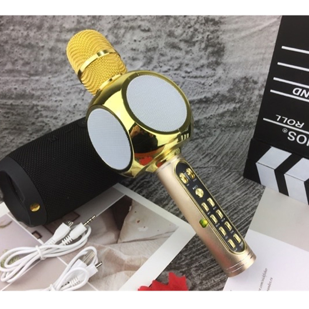 [ MẪU 2021 ] Mic bluetooth karaoke Micro hát karaoke  Không Dây cho điện thoại Mic karaoke YS 90 3in 1 Nghe Nhạc Cực Hay Âm Bass Cực ĐỈnh Mic Bắt Giọng Rất Tốt Hỗ Trợ Kết Nối USB Thẻ Nhớ Cổng 3.5 Nhiều Màu Sắc BH 12 THÁNG