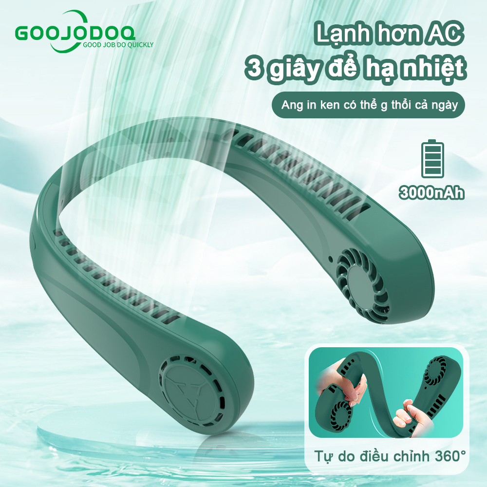 Quạt treo cổ GOOJODOQ / Quạt treo USB di động Quạt sạc mini Văn phòng tại nhà Quạt du lịch tại nhà