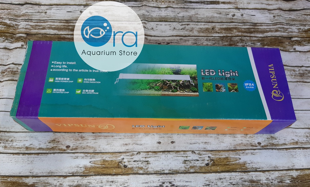 Đèn led máng vipsun ks-350l ánh sáng trắng cho hồ cá, hồ thủy sinh size 30 - 40 cm