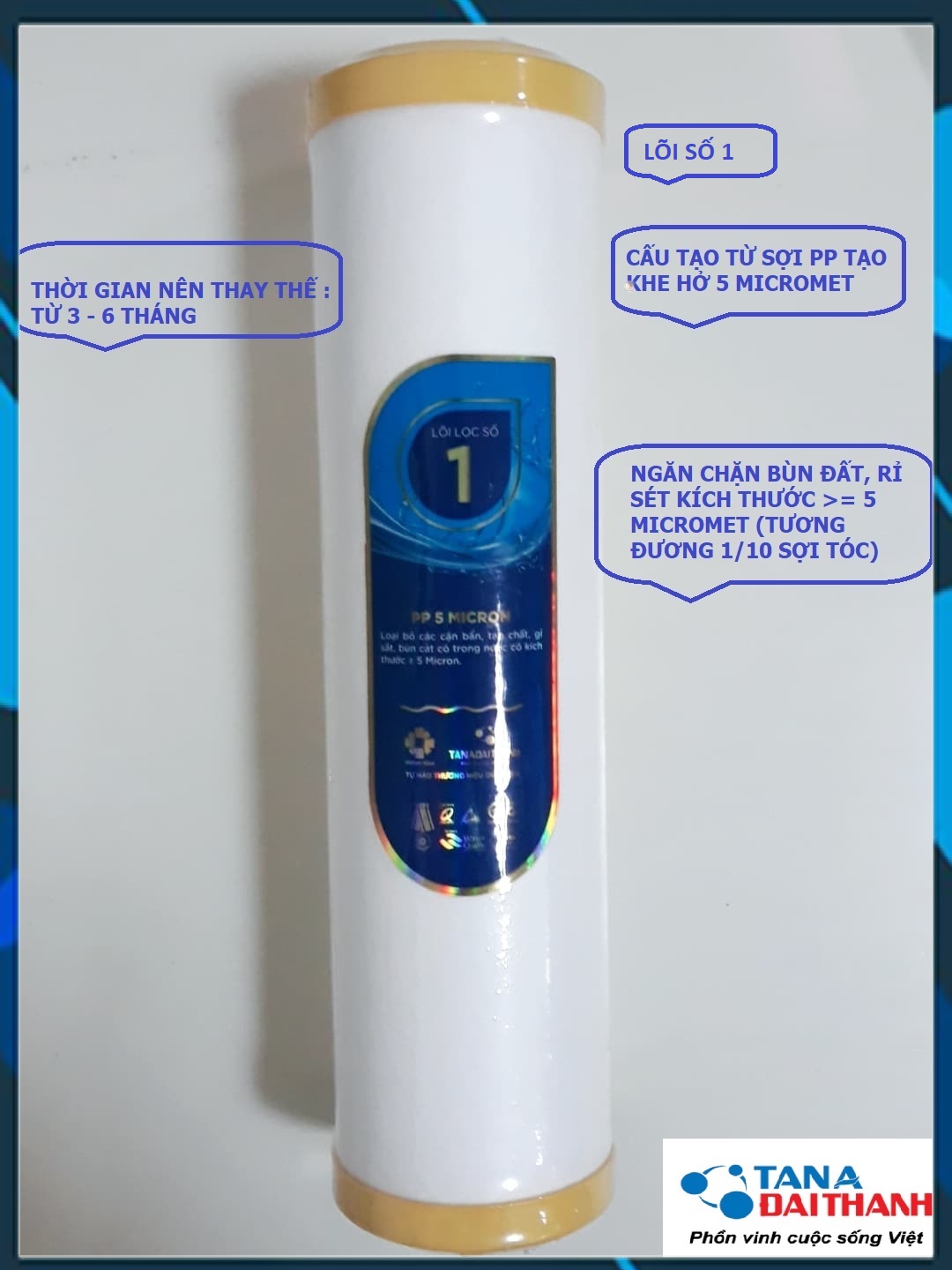 Lõi lọc nước số 1 máy RO TÂN Á ĐẠI THÀNH