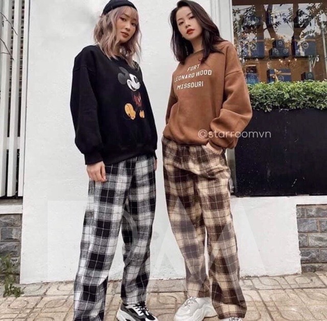 Quần kẻ karo to mẫu mới