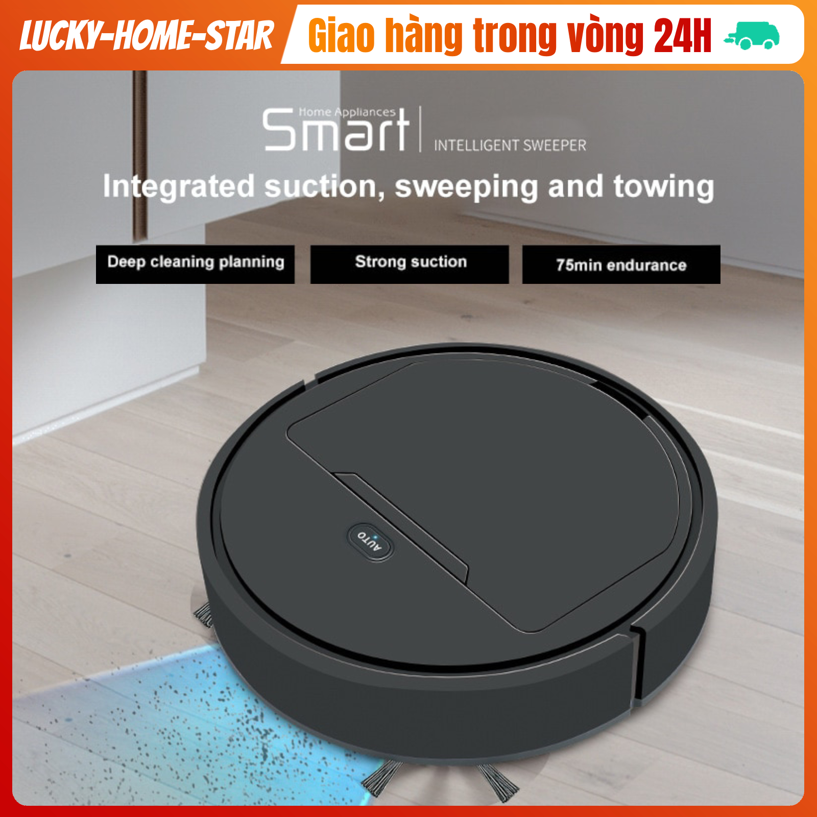 Robot hut bụi lau nhà máy hút bụi đa năng, Hút bụi lau nhà thông minh tự động, Lực hút siêu khỏe, Tiếng ốn thấp hàng chuẩn hãng, Máy hút bụi, Quét nhà không dây, Lau sàn