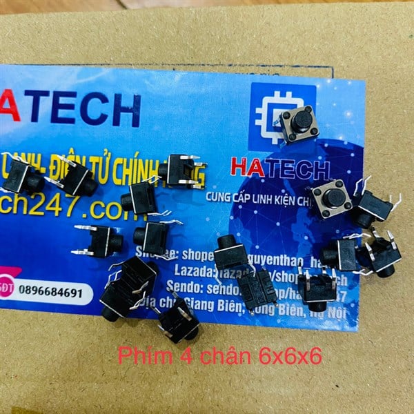 Nút nhấn phím bấm 4 chân 6x6x6 túi 50 chiếc