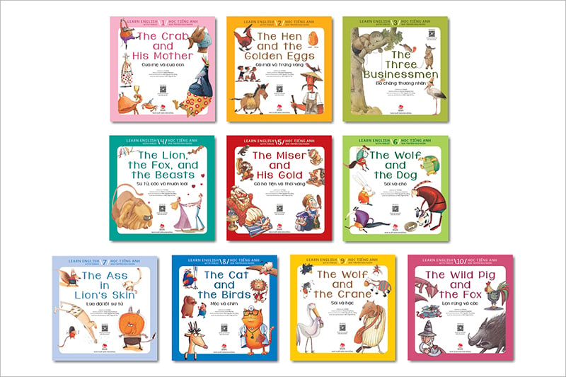 Kim Đồng - Combo Learn English with Fables - Học tiếng Anh qua truyện ngụ ngôn