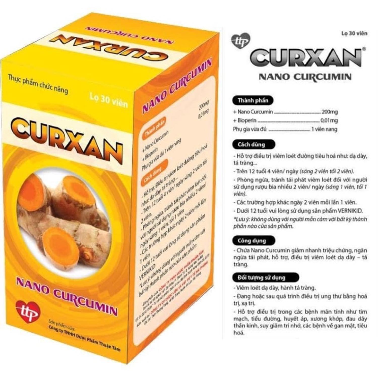 Viên nghệ Curxan Nano cucurmin dạ dày