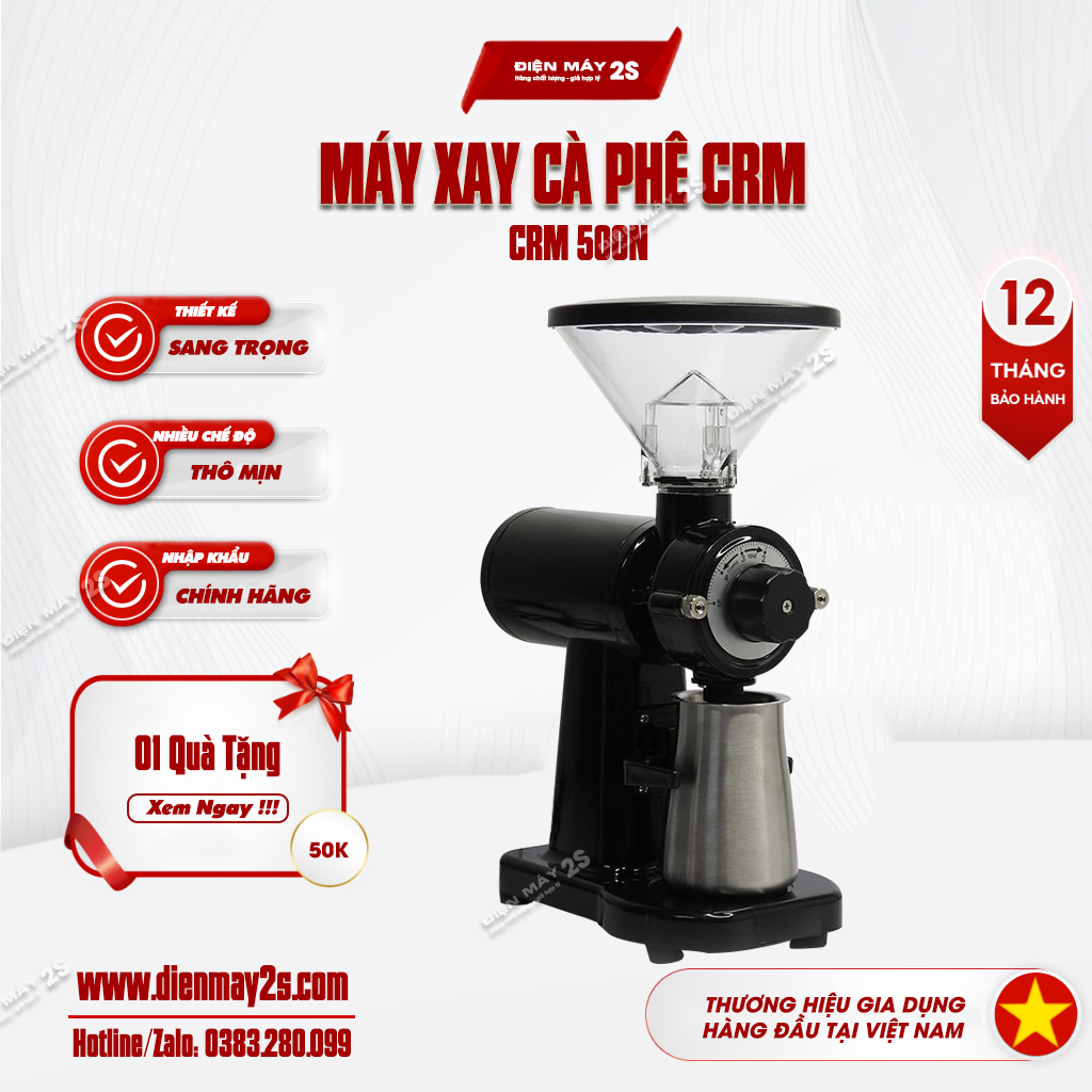Máy xay cà phê, máy xay cafe Espresso 500N mini lưỡi thép không gỉ, màu Đen / Trắng, giá sale Lazada Sale Tết 2023