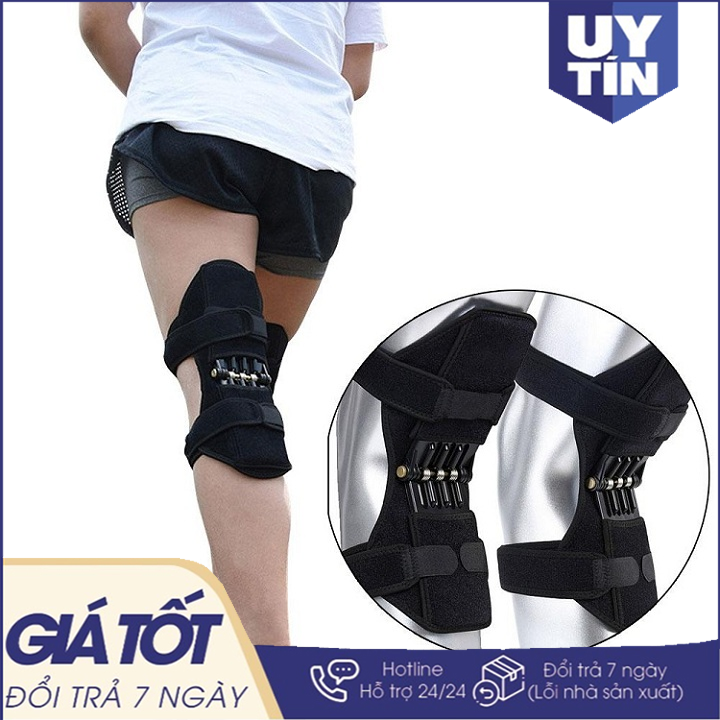 Bộ 2 khung trợ lực cho đầu gối, đai bảo vệ kéo dãn khớp gối, dụng cụ hỗ trợ khớp gối, hỗ trợ nâng đỡ đôi chân giảm áp lực lên đầu gối của bạn (Đen)