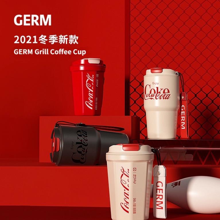 Bình nước giữ nhiệt dung tích lớn 390ml họa tiết coca-cola co-brand