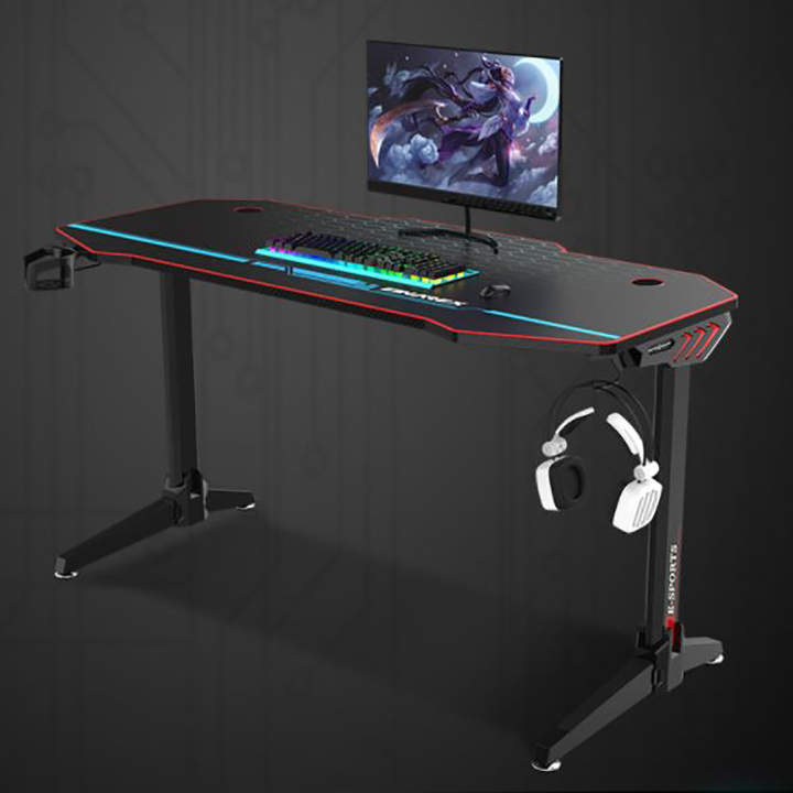 Bàn chơi game có đèn led - Bàn gaming có đèn gắn xung quanh - Bộ bàn làm việc , cho game thủ chơi thiết kế đơn giản, kiểu dáng đẹp