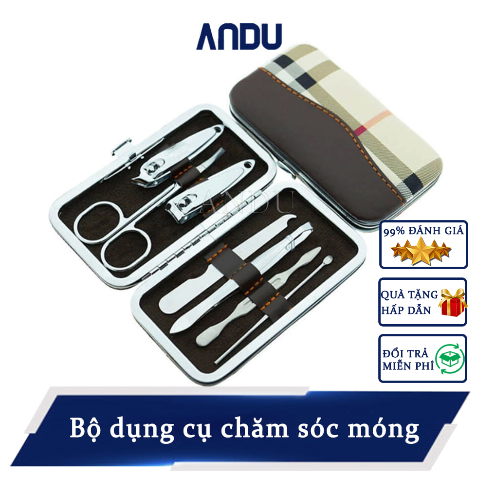 Bộ cắt móng tay 12 món, bộ cắt, bấm dũa móng tay đa năng không gỉ