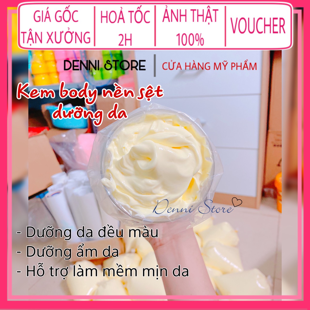 Sỉ bịch 1kg kem body nền sệt màu vàng