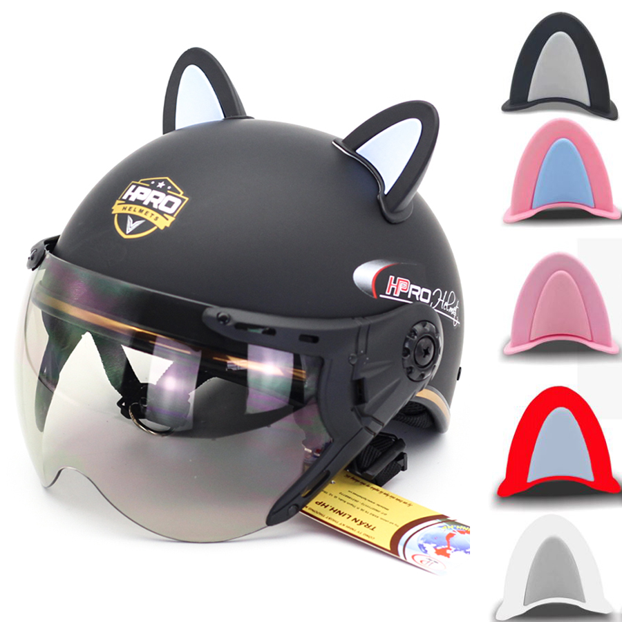 ĐỦ MÀU Mũ Bảo Hiểm Tai Mèo HP Helmet 03K Có Kính - Bảo Hành 12 Tháng