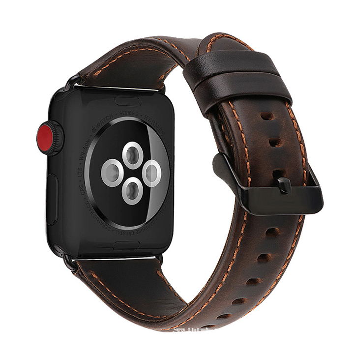 Dây đeo da bò cho đồng hồ thông minh applewatch size 38/40mm và 42/44mm - d2011