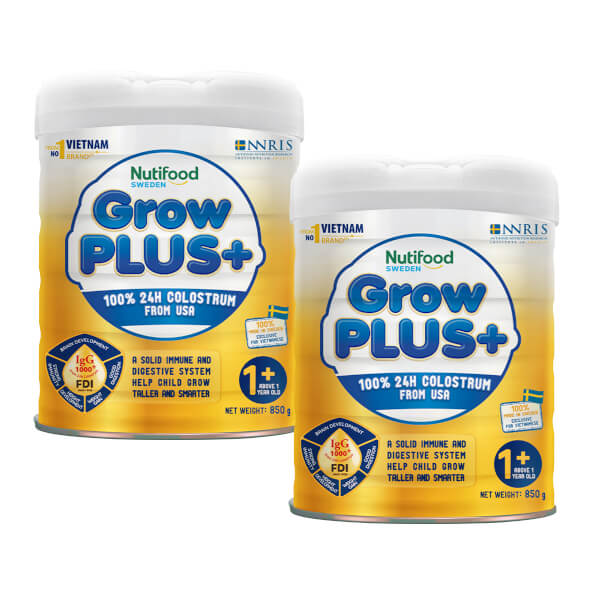 Sữa bột nuti growplus vàng 0+/1+ lon 800g