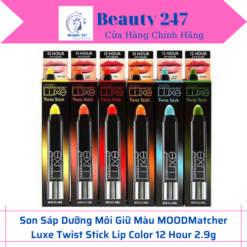 [HCM]SON GIÓ DƯỠNG MÔI BỀN MÀU 12 GIỜ LUXE MOODMATCHER LUXE TWIST STICK LIP COLOR 12 HOUR 2.9g  USA