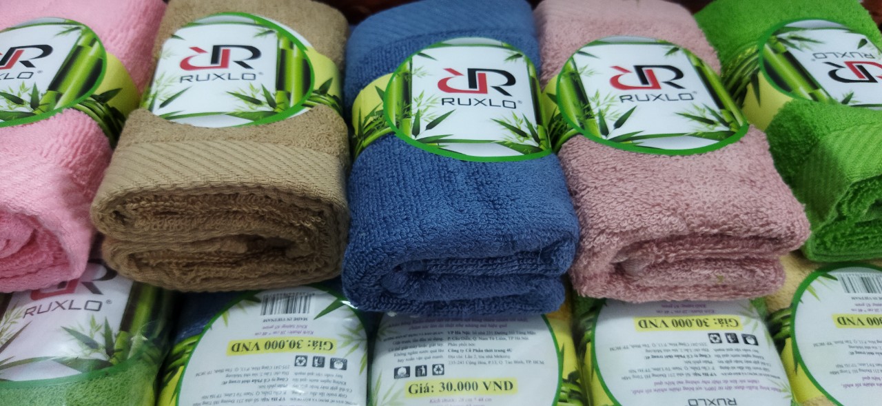 Combo 5 Khăn mặt cao cấp sợi tre kích thước 30x50cm trọng lượng 70gram của công ty Vintex