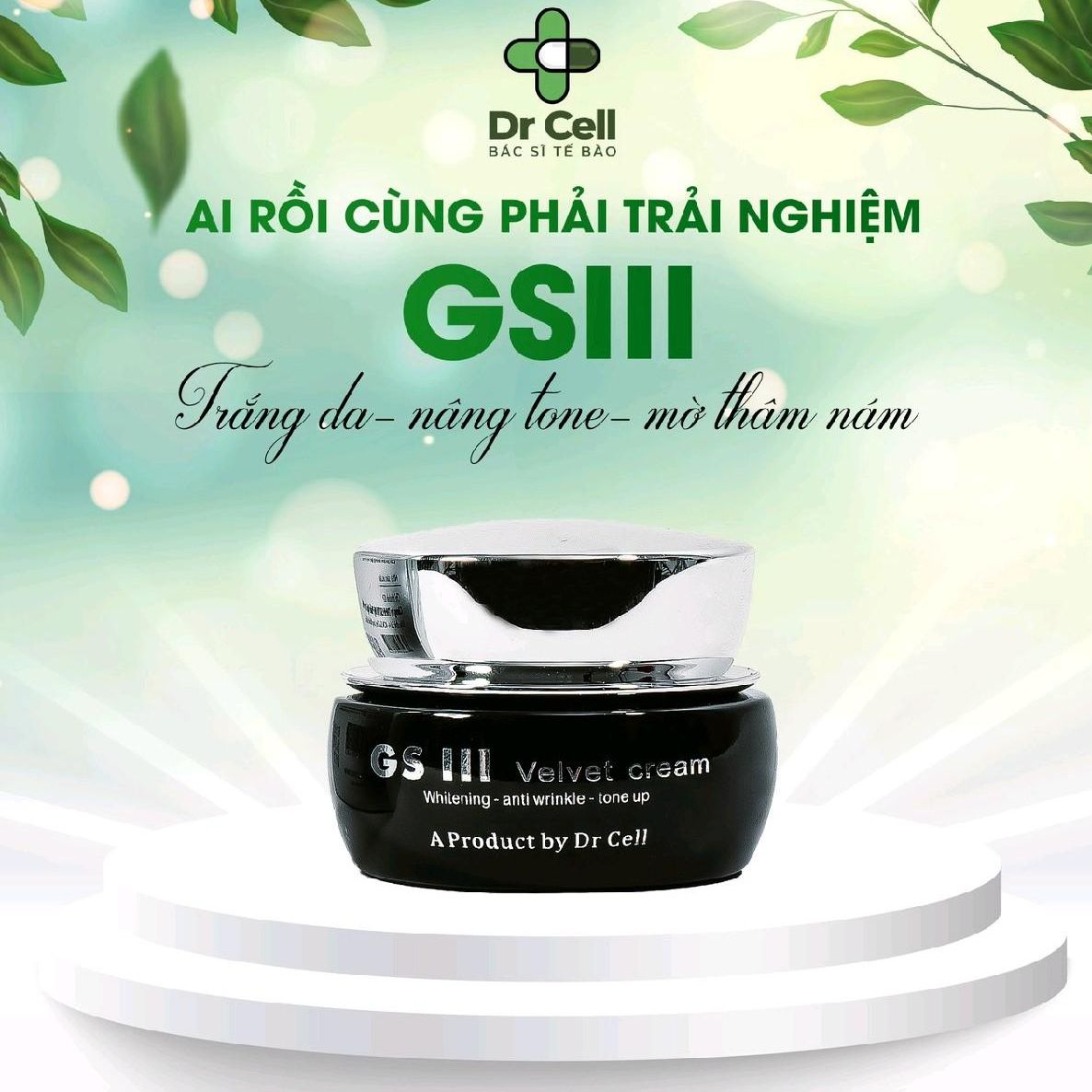 Kem ngày gsiii dr cell làm hồng da, phục hồi da hư tổn, có chống nắng spf 30 hộp 30g