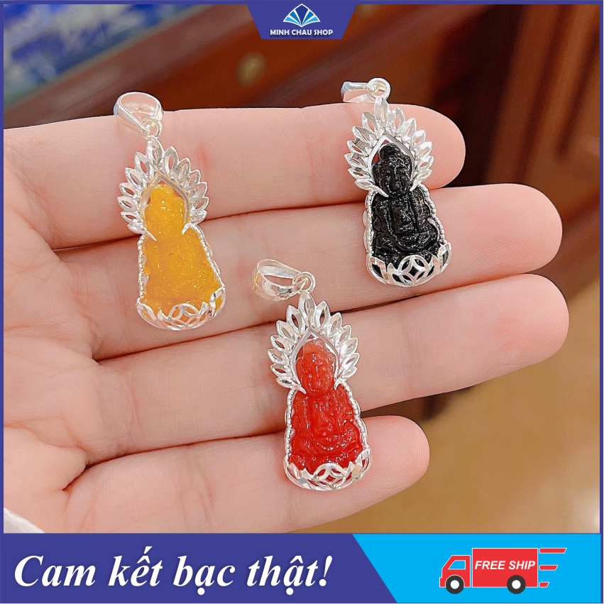 Mặt phật bọc bạc, mặt dây chuyền phật bọc bạc, mặt phật bạc mẫu mới siêu đẹp 1