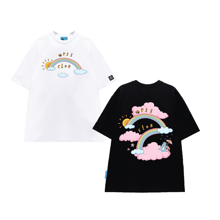 ÁO THUN TAY LỠ COTTON LOCAL BRAND OTIS CLUB - TEE RAINBOW