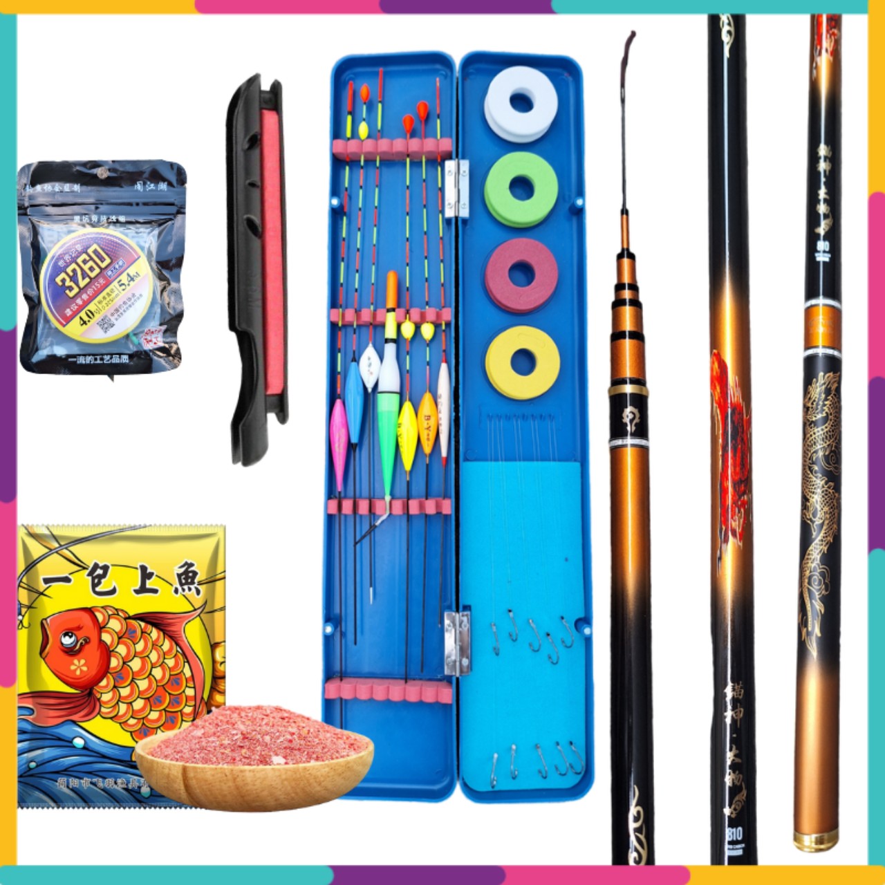 Bộ cần câu đài ĐẾ VƯƠNG CHƯ HẦU 6H-19i cao cấp chuyên câu đơn câu đài trên mọi địa hình- HOÀI MY FISHING