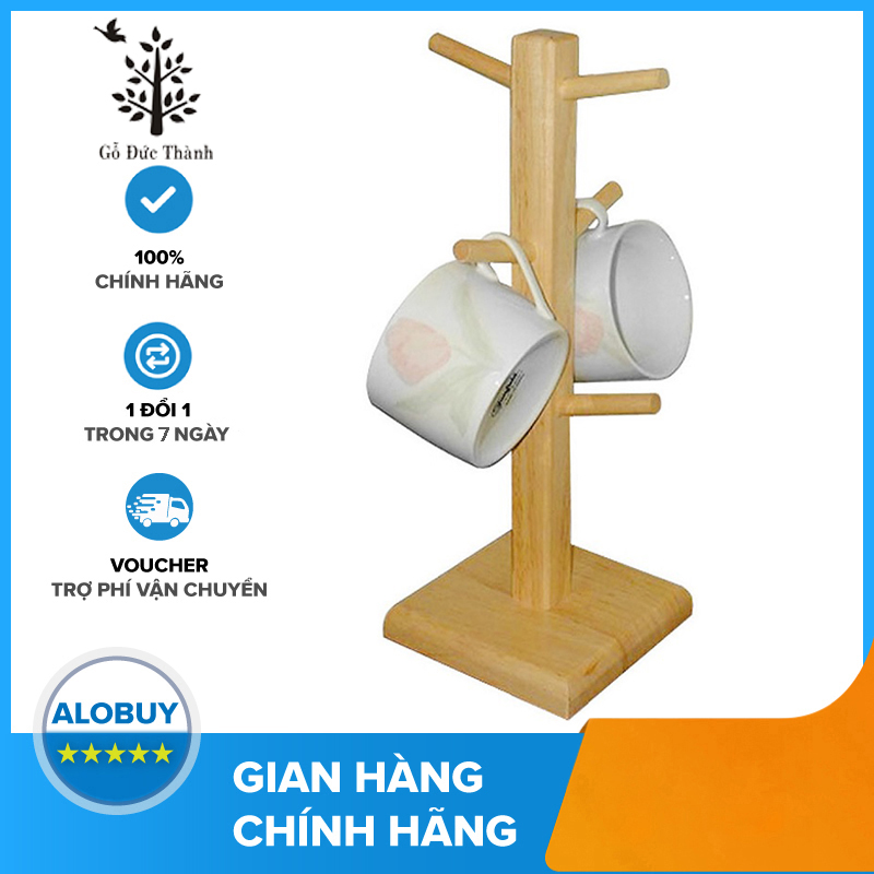Cây treo ly thân vuông gỗ đức thành 22041