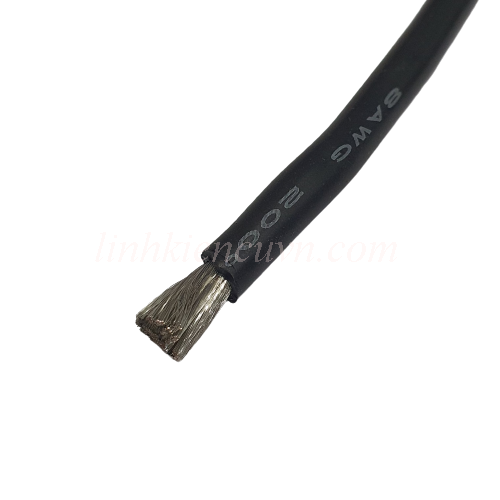 Dây điện 8awg vỏ silicon 200 độ đen