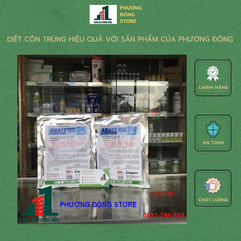 Thuốc diệt loăng quăng bọ gậy Abate 1SG (gói 500g) - diệt ấu trùng muỗi