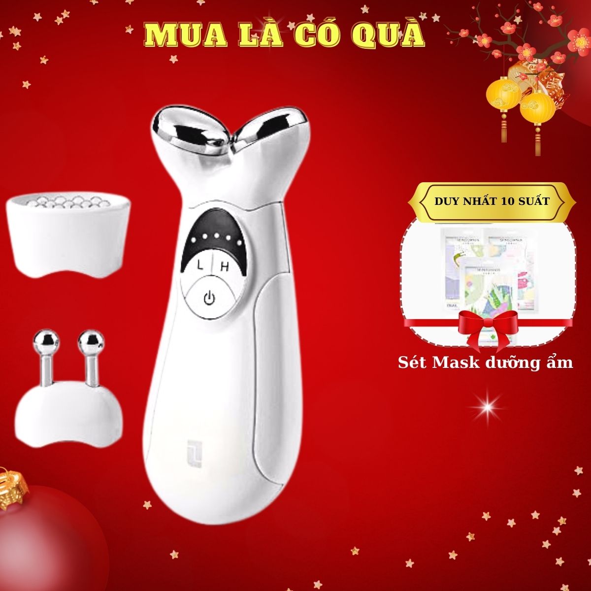 Máy massage mặt và mắt, nâng cơ và cải thiện sắc tố da EP-400