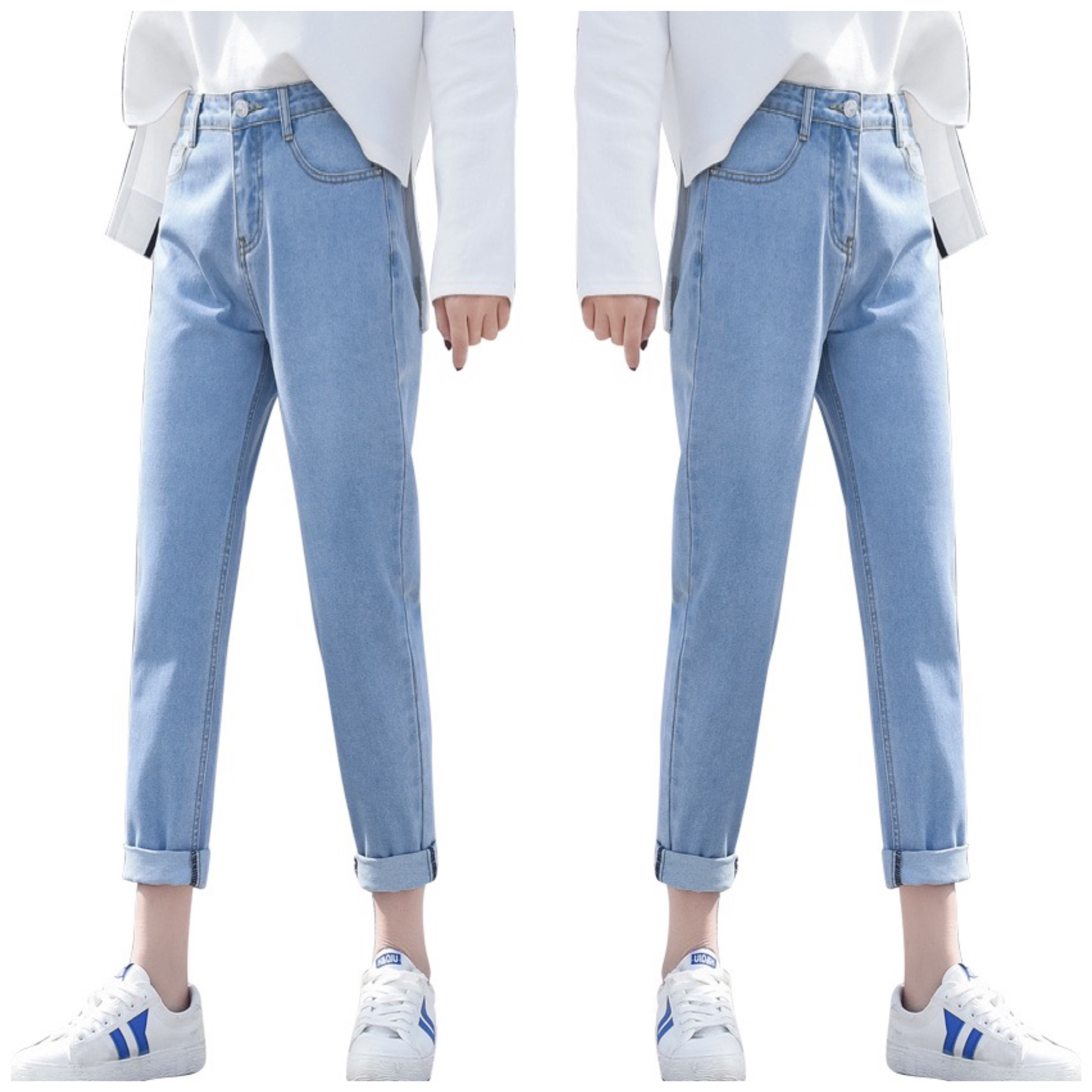 [HCM][Có size đại] Quần jean baggy nữ hot hit phong cách hàn quốc Moliruan chất vải dày dặn thiết kế ôm gọn đôi chân che đi khuyết điểm đôi chân to của nàng béo