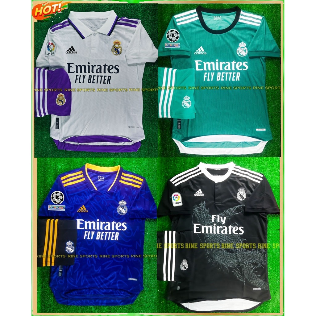 ◎∈♨ Hàng Thailand Super Bộ Áo bóng đá Real - Real Madrid 2021/2022 chuẩn thi đấu