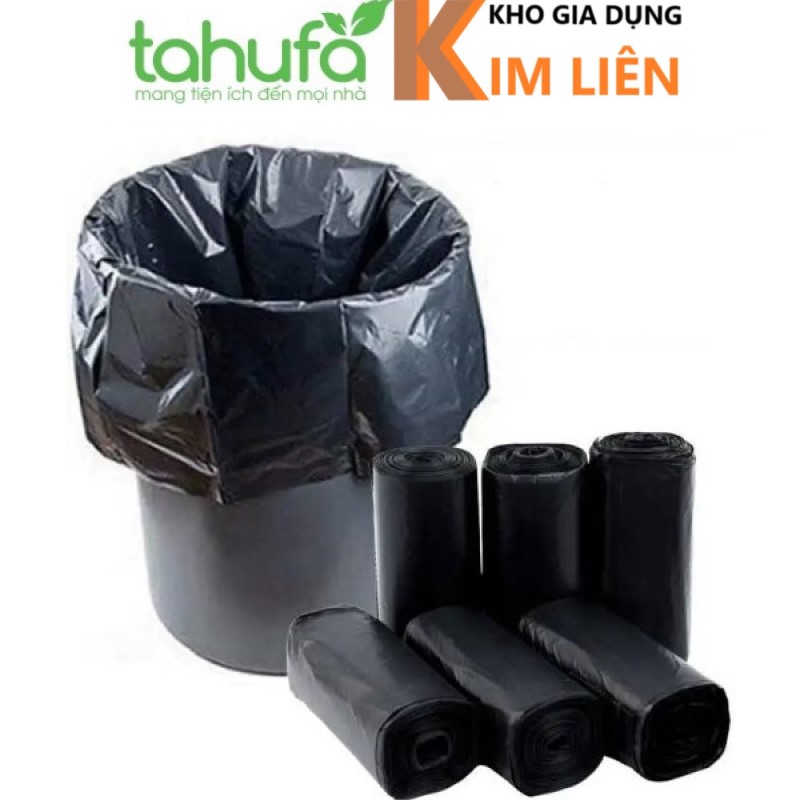 Túi 3 cuộn bao đựng rác tahufa tự huỷ sinh học 1kg - trung: 55x65cm, đại: 65x78cm