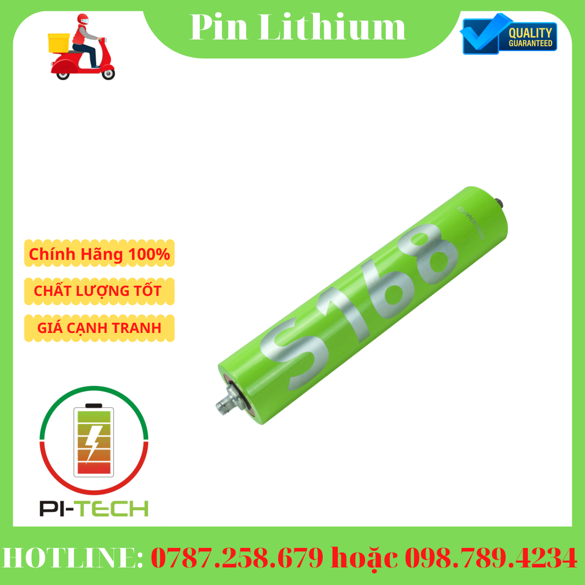 Pin lithium s168 60280 lifepo4 3.2v 55ah/70ah 10c 2000 lần sạc xả