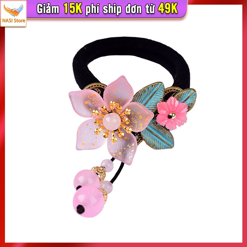 Dây buộc tóc cổ trang cao cấp M68 NASI Store thun cột tóc nữ đẹp quý phái đồ cột tóc chế tác sắc xảo sang trọng phụ kiện tóc co giãn tốt