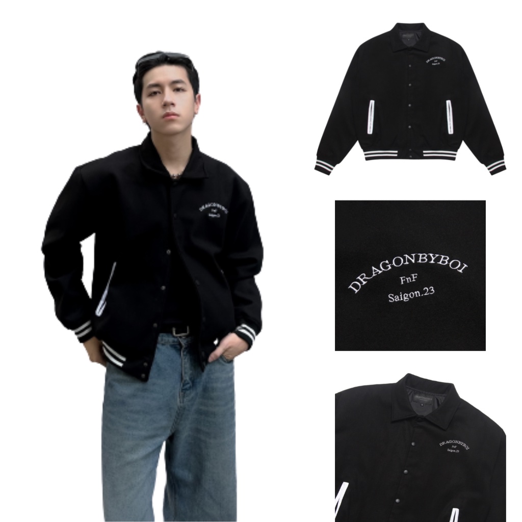 Áo Khoác Dạ Unisex Form Rộng - Varsity Jacket Oversize Local brand DGB