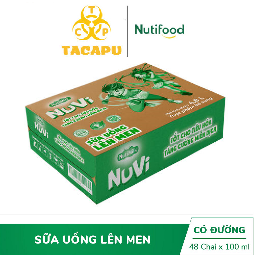 Thùng 48 nuvi sữa chua uống lên men vị cam/ dâu/ nomal chai 100ml th.scums100az- thương hiệu nutifood - tacapu