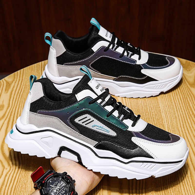 (Có Video) Giày nam Ulzzang độn đế 5cm Lbites Phản Quang sắc màu Đêm cực chất - MinhNhat