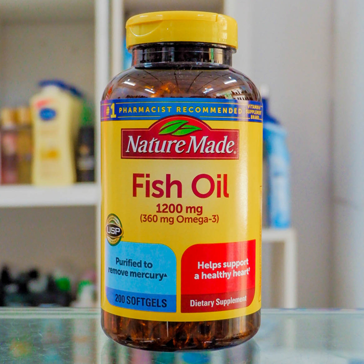 Viên uống bổ sung dầu cá Nature Made Fish Oil hộp 200 viên