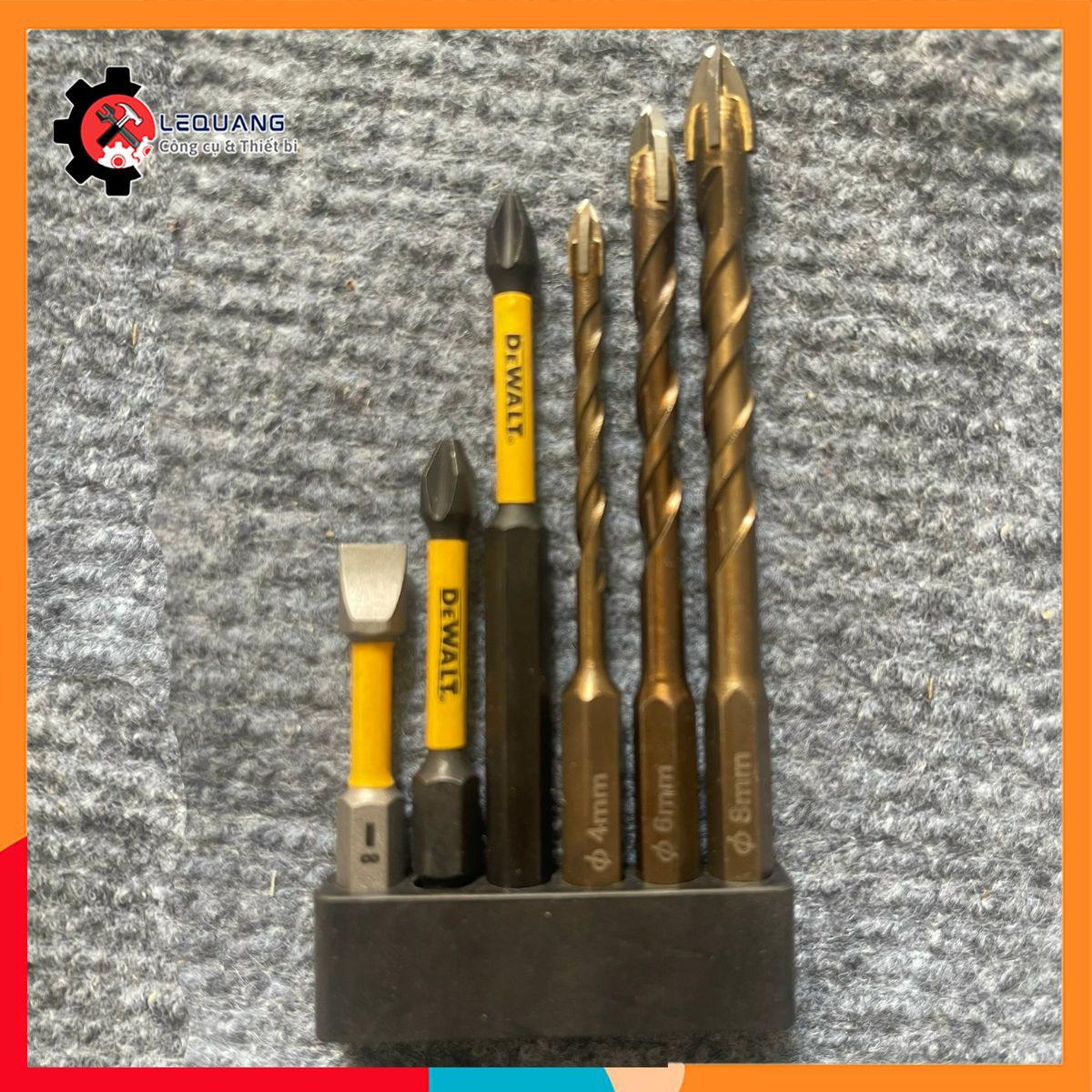  Bộ mũi khoan đa năng mix  bộ vít xịn sò - Khoan đá gạch gỗ tường mũi vít PH2 tiêu chuẩn đầu bắn tôn 8mm 