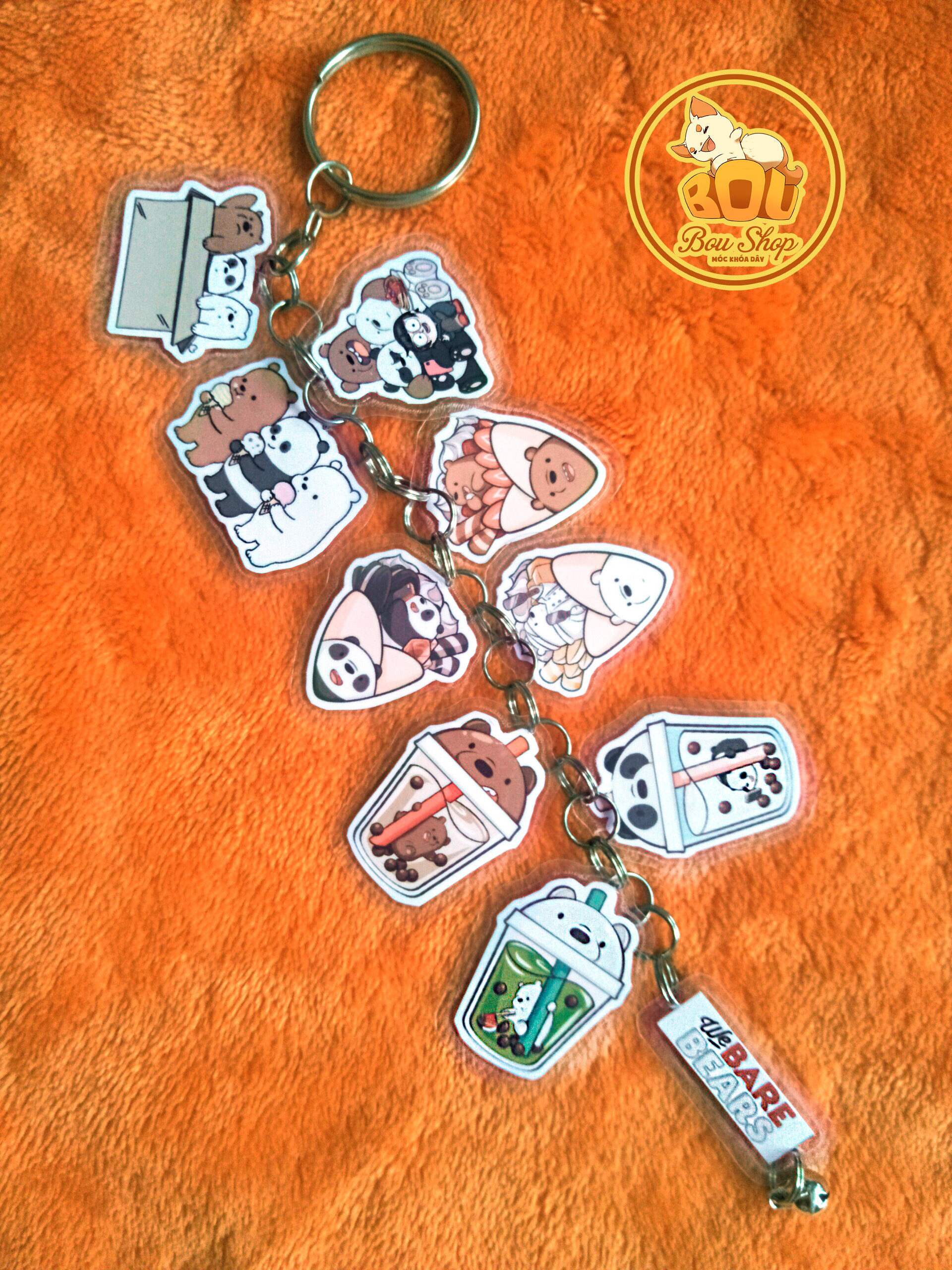 [HCM]Móc khóa dây hoạt hình We Bare Bears - Chúng tôi đơn giản là Gấu