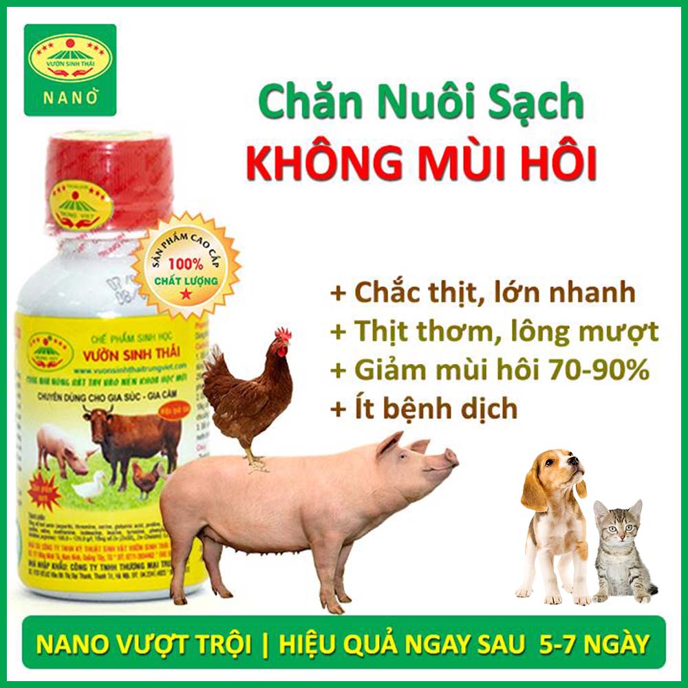 Chế phẩm sinh học Vỗ Béo Chăn Nuôi gia súc gia cầm, thú cưng - Khỏe mạnh, lớn nhanh - Sạch mùi hôi chuồng trại - Hiệu quả sau 5-7 ngày