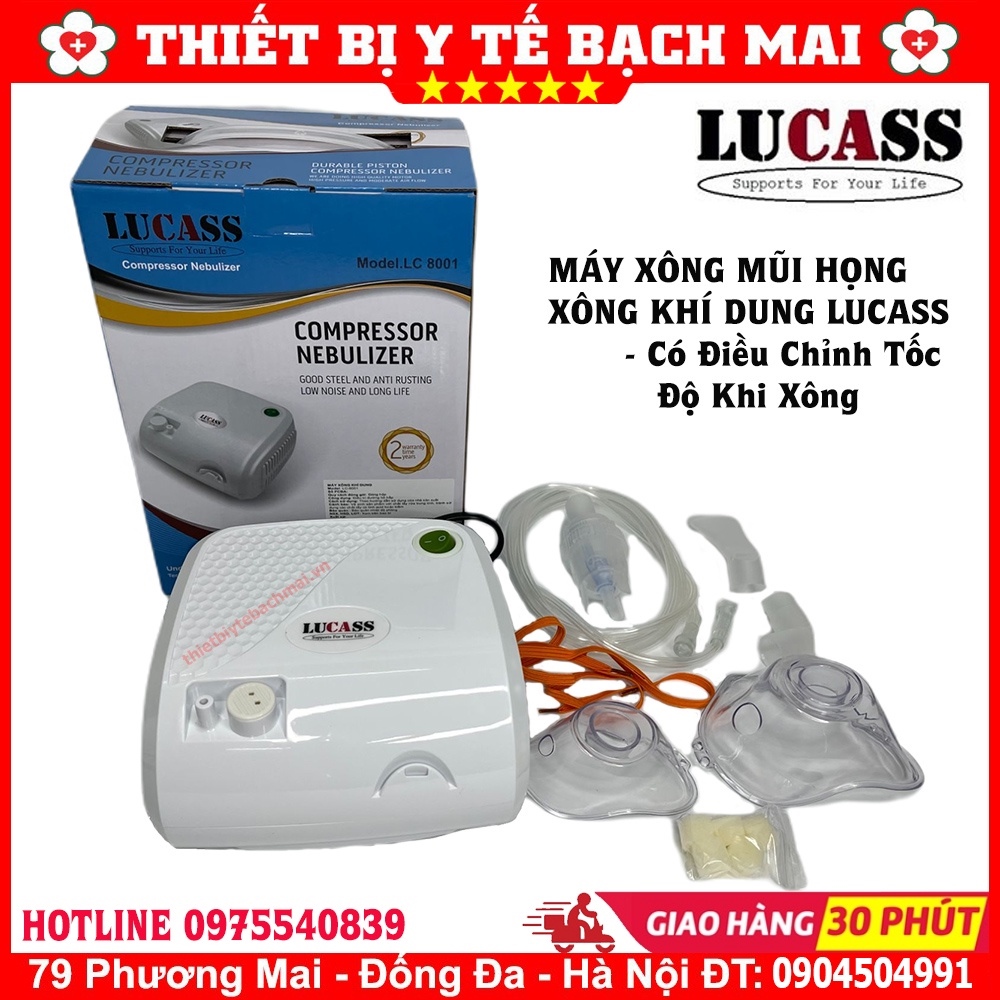 ▽▤✤ Máy Xông Khí Dung - Máy Xông Mũi Họng LUCASS LC8001