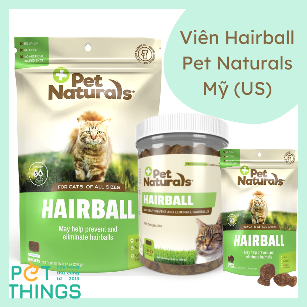 Pet Naturals Hairball viên ăn búi lông cho mèo