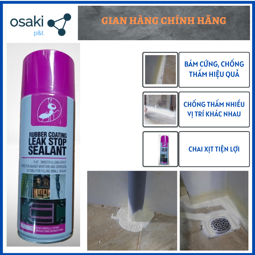 [HCM] Bình xịt chống thấm, chống dột loại dung dịch bám cứng 700ml  - KETANG/WINSHINE/PISMIRE