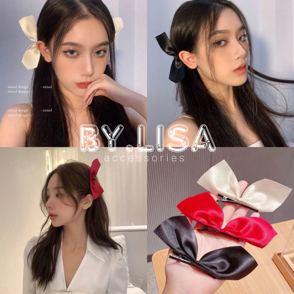 Kẹp tóc nơ Jisoo blackpink set 2 kẹp tóc nơ phong cách Hàn Quốc