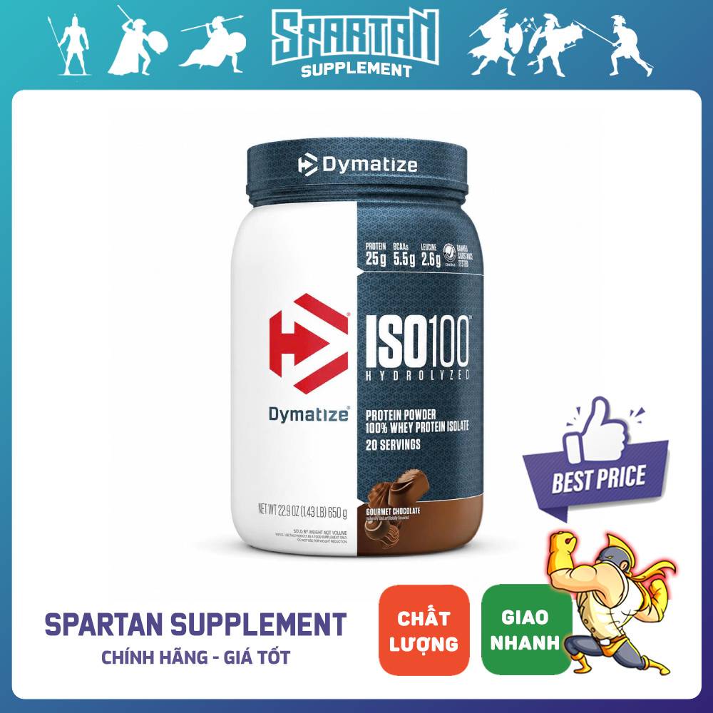 Dymatize ISO100 Hydrolyzed Protein Powder - Protein Thủy Phân Hỗ Trợ Cơ Bắp Tối Ưu