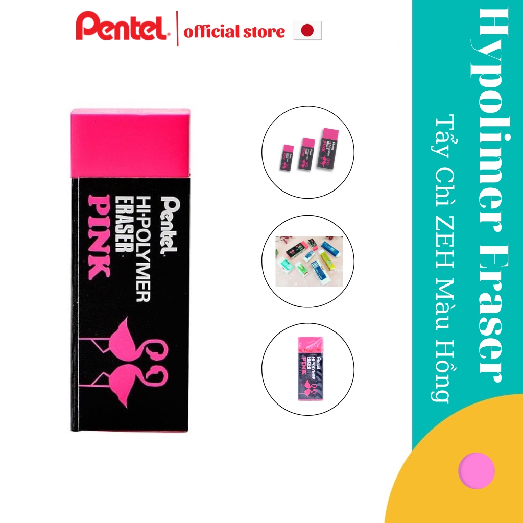 Pentel Hi-Polymer Eraser Pink